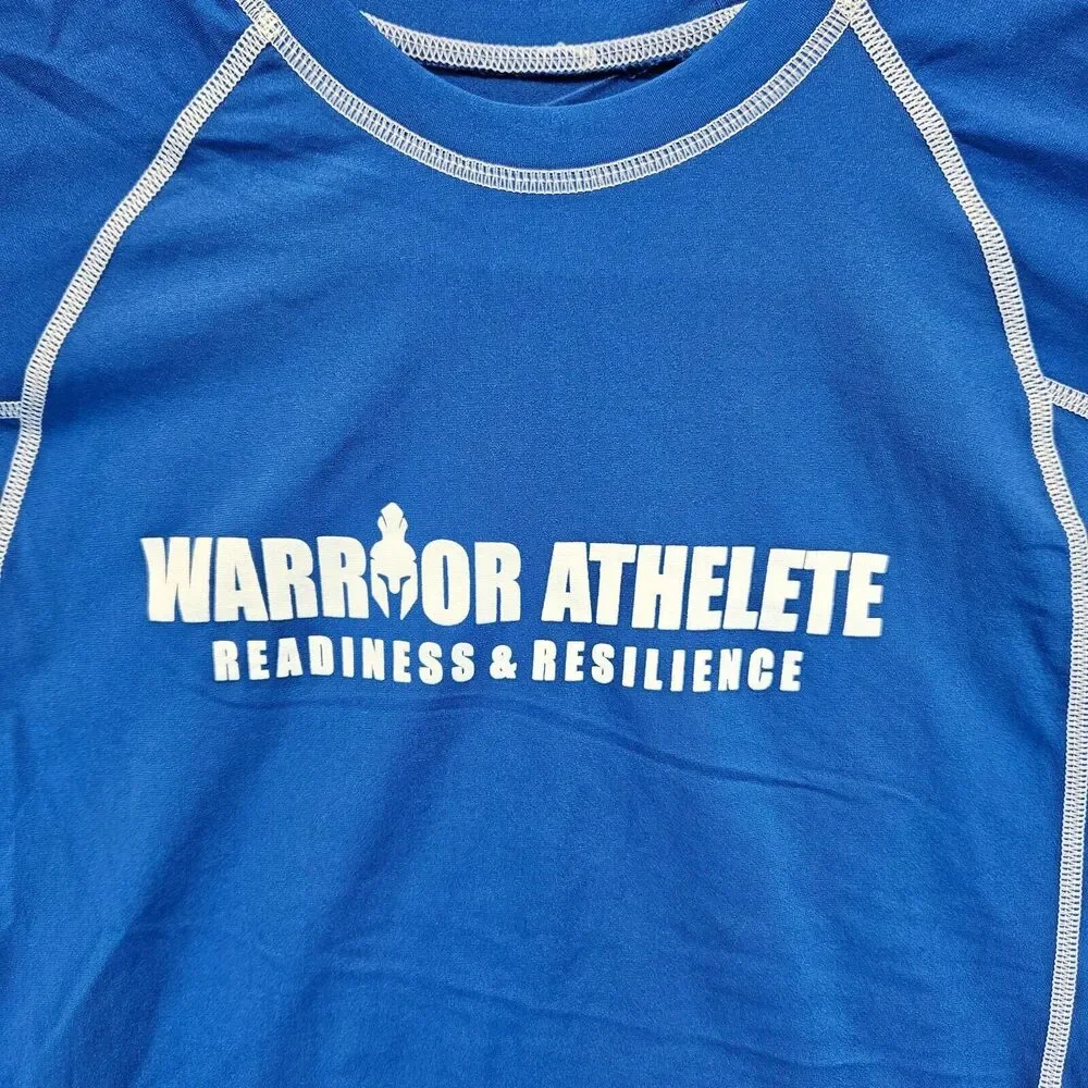 Watermen Rash‎ Guard Shirt Adult Size XL Blue Short Sleeve Instructor
